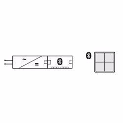 Przycisk ścienny CONNECT MESH - czarny / 81x81x12 mm