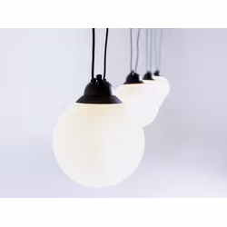 Lampa wisząca COBEN HANGMAN GLASS 4 - czarny