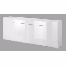 Komoda TOLEDO 25 - biały laminat/biały połysk