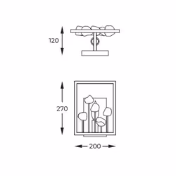 Kinkiet CAROLINE W0541-01A-SDAC - czarny mat
