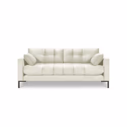 Aksamitna sofa 3-osobowa MAMAIA - czarne nogi