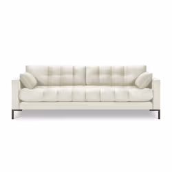 Aksamitna sofa 4-osobowa MAMAIA - czarne nogi