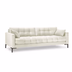 Aksamitna sofa 4-osobowa MAMAIA - czarne nogi