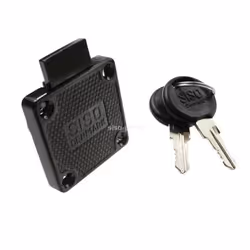 Zamek kwadratowy Siso X-850 w systemie 1 klucza - czarny / fi 19 mm
