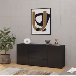 Komoda 2-drzwiowa AVA 26 z szufladami - czarny