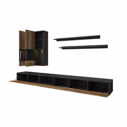 Meblościanka BAROS 10 - orzech satin/touchwood