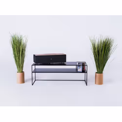 Stolik RTV SENSO FLOWER METAL 120x45 P - czarny