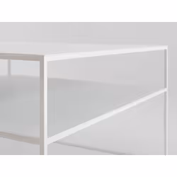 Stół kawowy TENSIO 2 FLOOR METAL 80 - biały