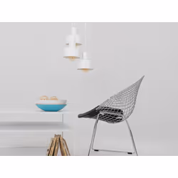 Stół kawowy TENSIO 2 FLOOR METAL 80 - biały