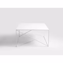 Stolik kawowy MEMO METAL 100x100 - biały