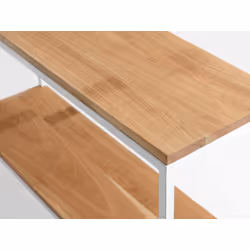 Konsola JULITA SOLID WOOD 75-2F - naturalny/biały