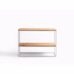 Konsola JULITA SOLID WOOD 75-2F - naturalny/biały