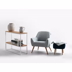 Konsola JULITA SOLID WOOD 75-2F - naturalny/biały