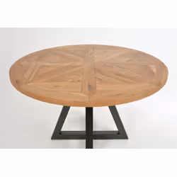 Stół okrągły INDUS 125 cm - dąb/czarny