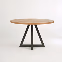 Stół okrągły INDUS 125 cm - dąb/czarny