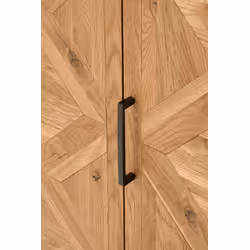 Komoda drewniana 3D1S INDUS - dąb/czarny