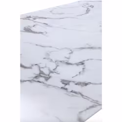 Stół WHITE CARRERA 160x90 - biały/złoty