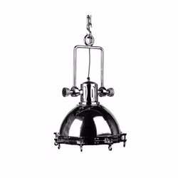 Lampa wisząca niklowana