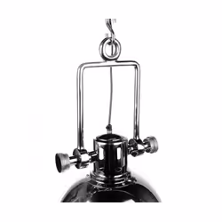 Lampa wisząca niklowana