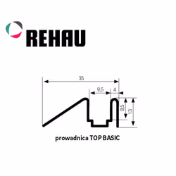 Prowadnica TOP BASIC - jasny szary / dł. 250 cm