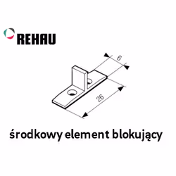 Środkowy element blokujący TOP BASIC, TOP, FRAME - jasny szary