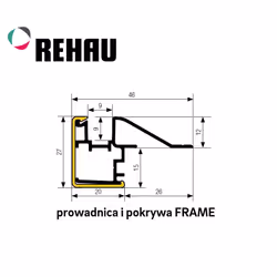 Pokrywa do prowadnicy FRAME - aluminium / dł. 250 cm 