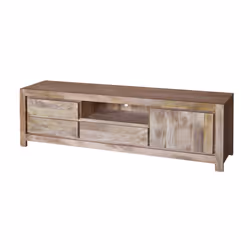 Szafka RTV drewniana NARVIK NR-02-MN 3 szuflady - naturalny