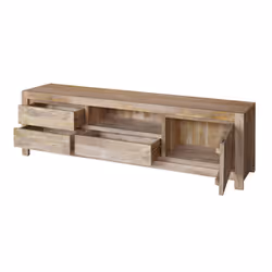 Szafka RTV drewniana NARVIK NR-02-MN 3 szuflady - naturalny