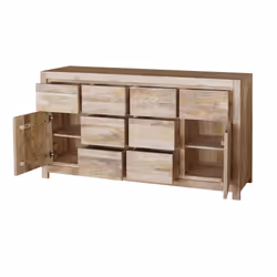 Komoda drewniana z szufladami NARVIK NR-05-MN 180 cm - naturalny