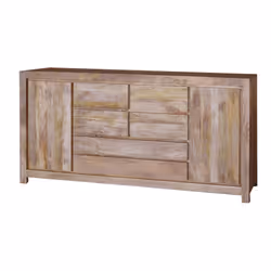 Komoda drewniana z szufladami NARVIK NR-06-MN 200 cm - naturalny