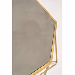 Stolik kawowy ze stali GLAMOUR 68 cm - złoty/szary