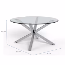 Stolik kawowy HEAVEN 82 - transparentny/chrom