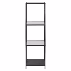 Regał wąski SEAFORD 119,5 cm - czarny