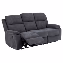 Sofa 3-osobowa z funkcją relaks MORA - ciemny szary