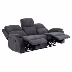 Sofa 3-osobowa z funkcją relaks MORA - ciemny szary