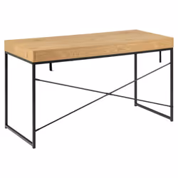 Biurko z szufladą i półką SEAFORD 140 cm - dziki dąb