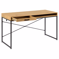 Biurko z szufladą i półką SEAFORD 140 cm - dziki dąb