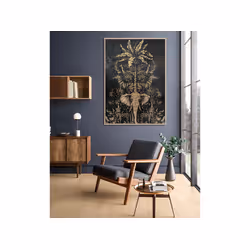 Obraz z egzotycznym motywem A0879 80x120 cm - złoty