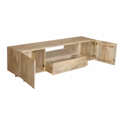 Drewniana szafka RTV 2-drzwiowa ST-23-MN - naturalny