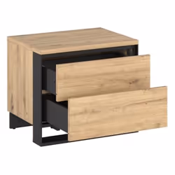 Szafka nocna QUANT QS-03 - dąb artisan/czarny