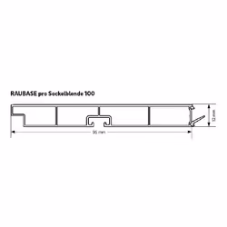 Listwa cokołowa RAUBASE - aluminium szczotkowane / wys. 10 cm / dł. 4 mb 