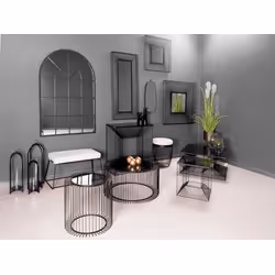 Lustro retro z zawieszką TOYJ19-091 41x99 cm - złoty