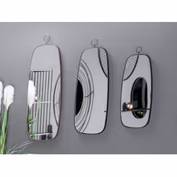 Lustro retro z zawieszką TOYJ19-093 28x66,5 cm - czarny