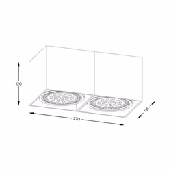 Lampa spot BOX ACGU10-116-N - biały