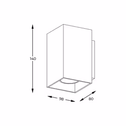 Kinkiet SANDY WL SQUARE 92698-N - czarny