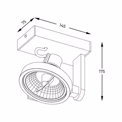 Lampa spot MASTER ACGU10-180-N - biały