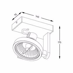 Lampa spot MASTER ACGU10-181-N - czarny