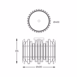 Lampa sufitowa ALEXANDRIA C0556-06D-V7V7 - złoty 