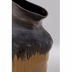 Wazon ceramiczny COLLAPSE 58 - antracyt/brązowy