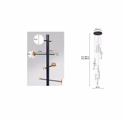 Lampa wisząca TRAPEZ 280 - czarny